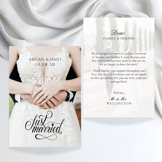 Modern nygift fotografering meddelande (Skapare uppladdad)