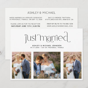 Modern Nygifta 4 Foto Mottagning Endast Inbjudningar