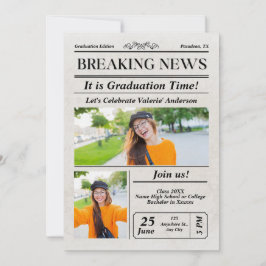 Modern nyhetsbladet Photo Studenten-meddelande Inbjudningar