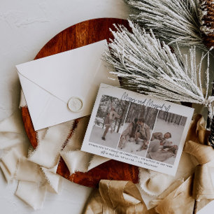 Modern nylanserad merry- och gift Helgdag-kort Julkort