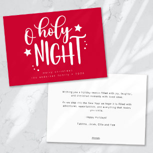 Modern O Holy Night Jul Julkort