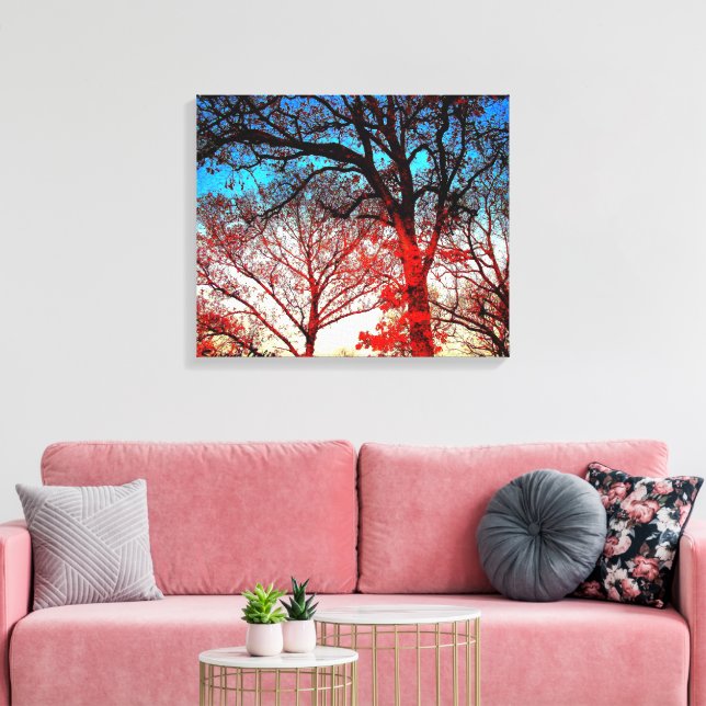 Modern Oak Träd Photo Kanvastryck (Insitu (Vardagsrum))