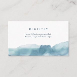 Modern Ocean Bröllop-register eller informationsko Visitkort