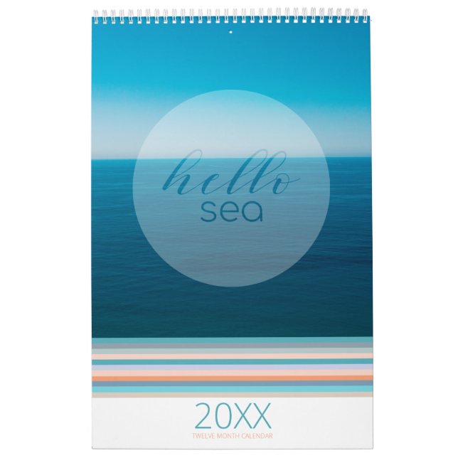Modern Ocean Quote Calendar Kalender (Omslag)