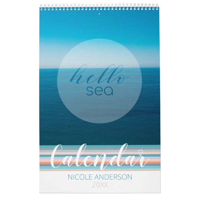 Modern Ocean Quote Calendar Kalender (Omslag)