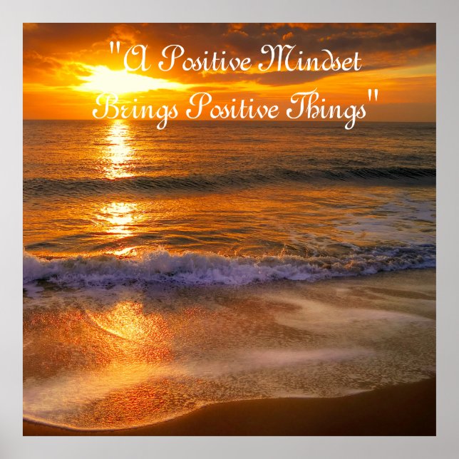 Modern Ocean Sunset Poster (Framsidan)