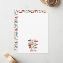 Modern och anpassad benämning för svampar och Blom Anteckningskort