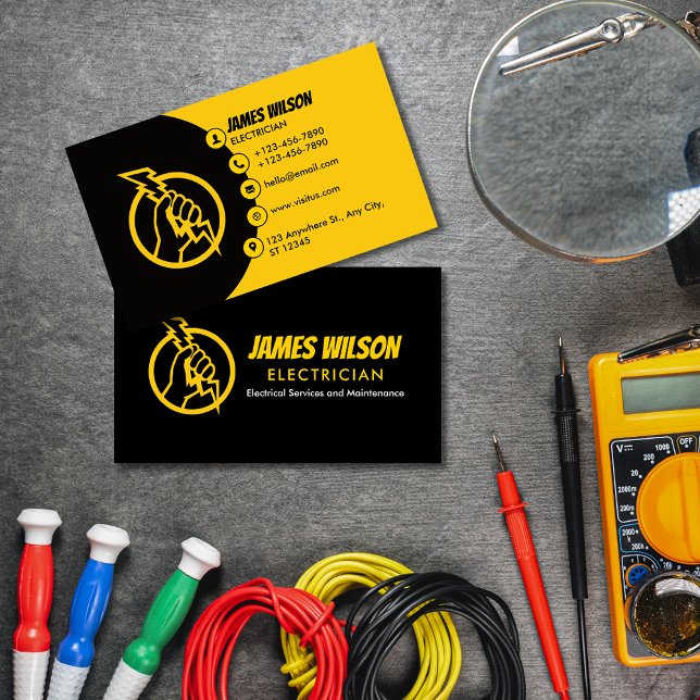 Modern och Anpassade Professionell Electric Visitkort (Skapare uppladdad)