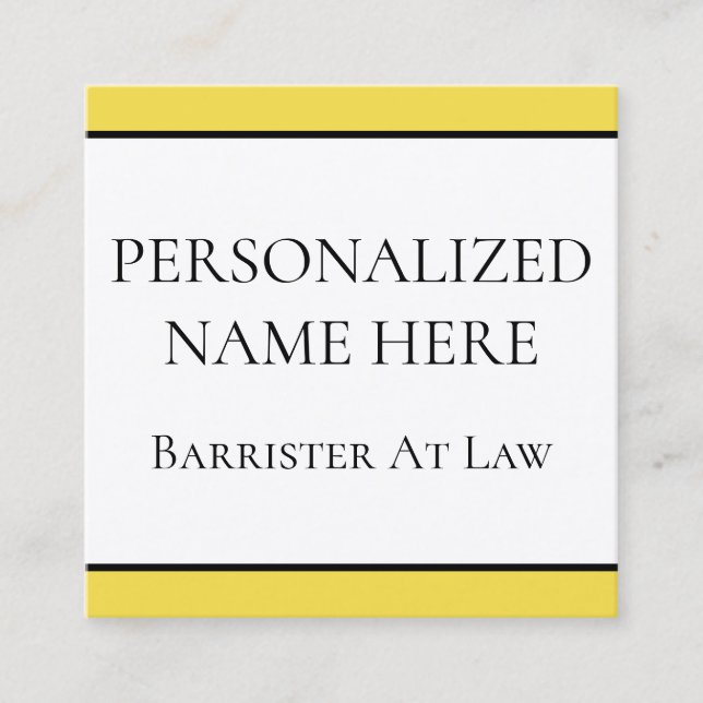 Modern och Chic barriär vid Affärskortet Law Fyrkantigt Visitkort (Framsida)