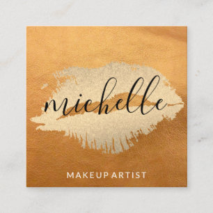 Modern och Chic Makeup Fyrkantigt Visitkort