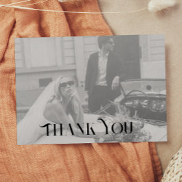 Modern och chic tacksamma bröllopskort vykort