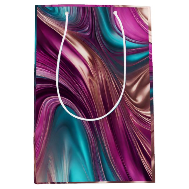 Modern och Chic-Viva-Magenta Turquise och Guld (Framsidan)