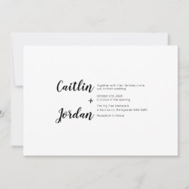 Modern och contemporary bröllopsinbjudan inbjudningar