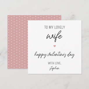 Modern och Cute Valentine-dagskort för frun Kort