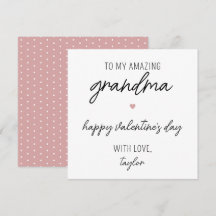 Modern och Cute Valentine Day Card för farmor