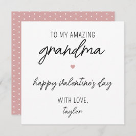 Modern och Cute Valentine Day Card för farmor Kort