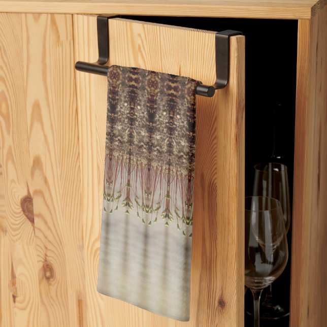 Modern och dekorativ design med grått kökshandduk (Thirds Fold)