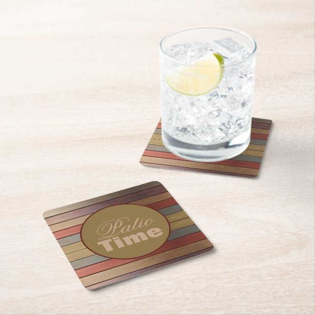 Modern och dekorativ Rand Underlägg Papper Kvadrat (Insitu)