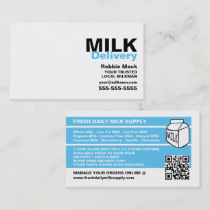 Modern och djärv design, Milkman/Woman Delivery Visitkort