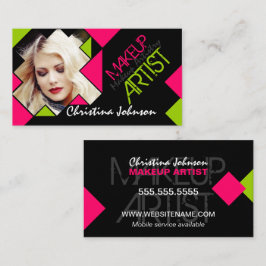 Modern och djärv fotomakeup-artist visitkort