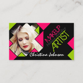 Modern och djärv fotomakeup-artist visitkort
