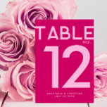 Modern och djärv Magenta Bordsnummer<br><div class="desc">Vi presenterar vårt häpnadsväckande kort för Bordsnummer av Magenta, designat för att förse bröllop med en djärv och modern elegans. Varje kort är uppbyggt med en öga för contemporary stil och har en slimmad magenta som lovar att stå ut på ett vackert sätt mot den sofistikerade paletten av din bröllop-dekoration....</div>