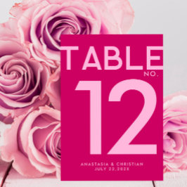 Modern och djärv Magenta Bordsnummer