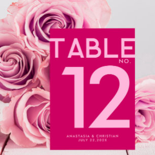 Modern och djärv Magenta Bordsnummer