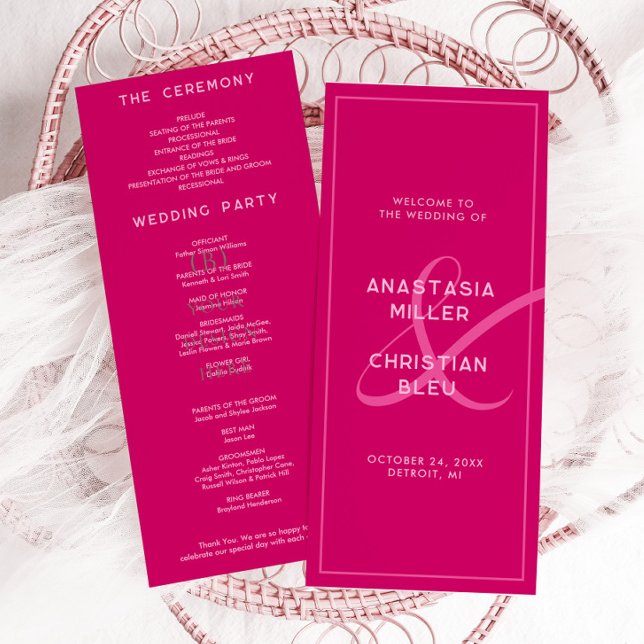 Modern och djärv Magenta-programkort (Skapare uppladdad)