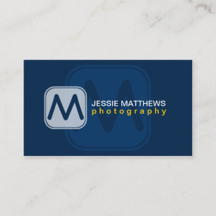 Modern och djärv Monogram Visitkort