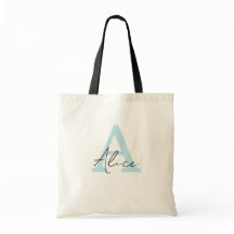 Modern och Elegant Blå Personlig Monogram