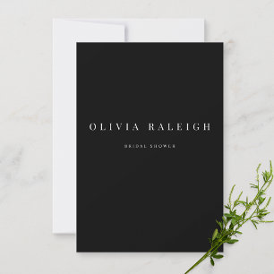 Modern och Elegant Black Inbjudningskort för möhip