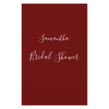 Modern och Elegant Burgundy Möhippa-spel