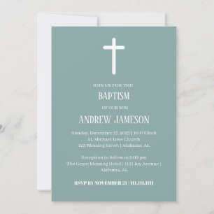 Modern och Elegant Christian Kor Baptism Inbjudningar