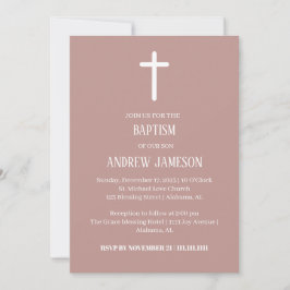 Modern och Elegant Christian Kor | Baptism Inbjudningar