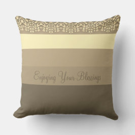 Modern och Elegant Cream och Taupe-mönster Kudde