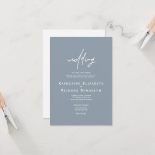 Modern och Elegant - Dusty Blue Formal-inbjudan Inbjudningar
