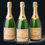 Modern och Elegant Födelsedags Gnistrande Vin Etik<br><div class="desc">Denna Moderna och Eleganta Födelsedags gnistrande vinetikett är perfekt för alla åldrar! Den eleganta enkla designen sätter tonen för en lyxig händelse.</div>