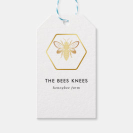 Modern och Elegant - Golden Honungsbiodlingsföreta Presentetikett