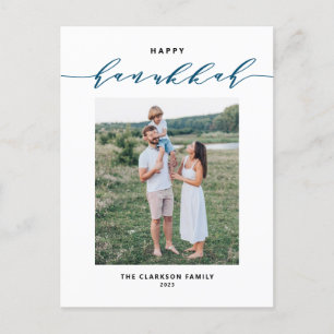 Modern och Elegant Lycklig Hanukkah Photo Helg Vykort