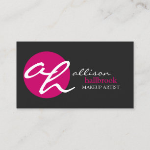 Modern och elegant Makeupkonstnär Visitkort