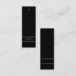 Modern och elegant, Märkre för svart och Silver Mini Visitkort
