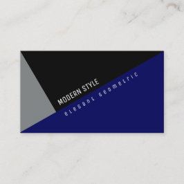 modern och elegant minimal geometrisk blå visitkort
