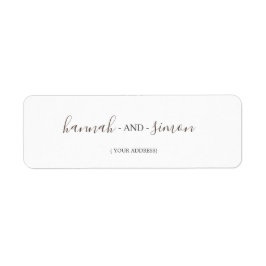 Modern och Elegant - minimalistisk Golden Adress Returadress Etikett