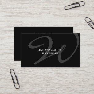 Modern och elegant Monogram Visitkort