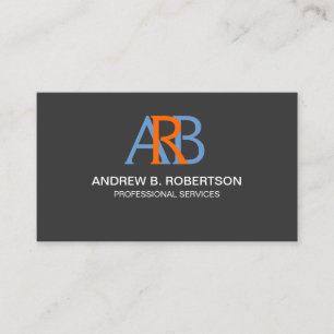 Modern och Elegant Monogram Visitkort