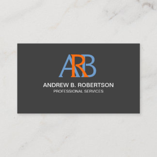 Modern och Elegant Monogram Visitkort