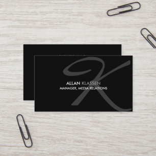 Modern och elegant Monogram Visitkort