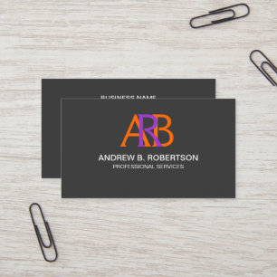 Modern och elegant Monogram Visitkort