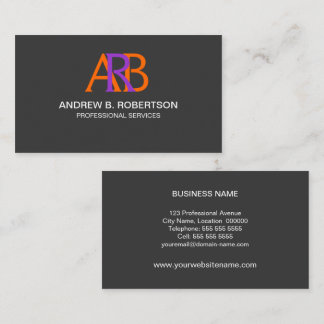 Modern och elegant Monogram Visitkort